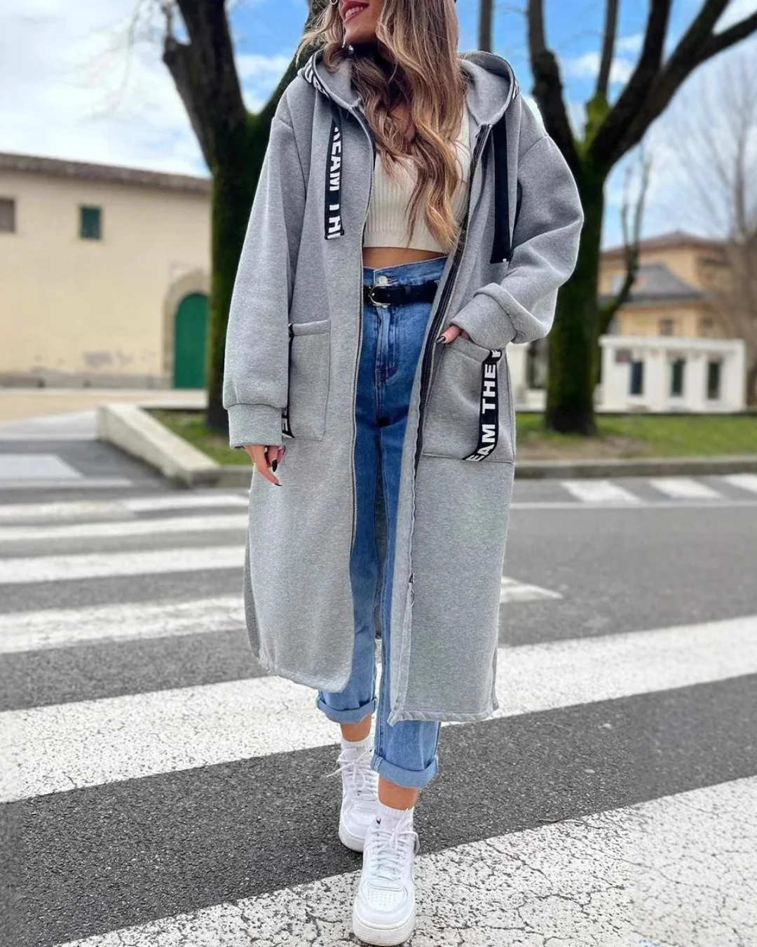 Marie-Claire™ | Sweat à capuche long et élégant