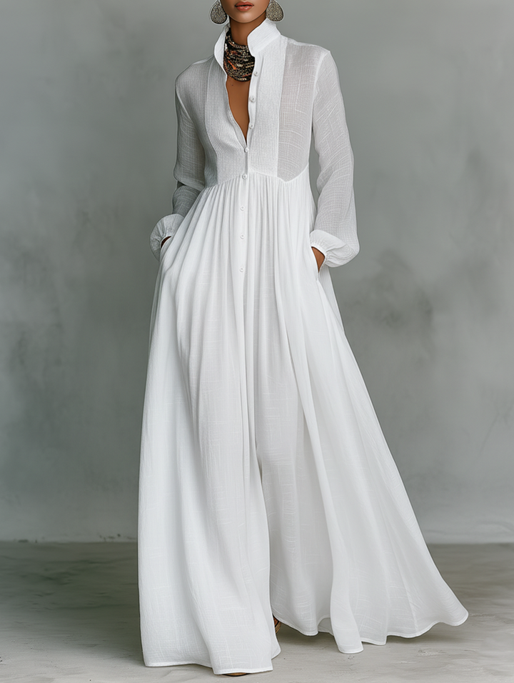Élisa™ — Robe maxi minimaliste raffinée