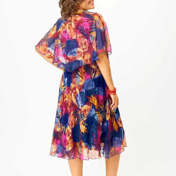 Sylvie | Robe en chiffon confortable grande taille