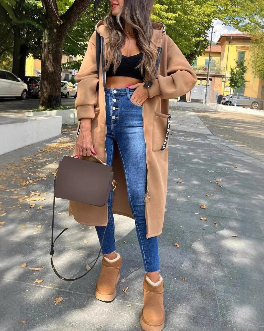 Marie-Claire™ | Sweat à capuche long et élégant