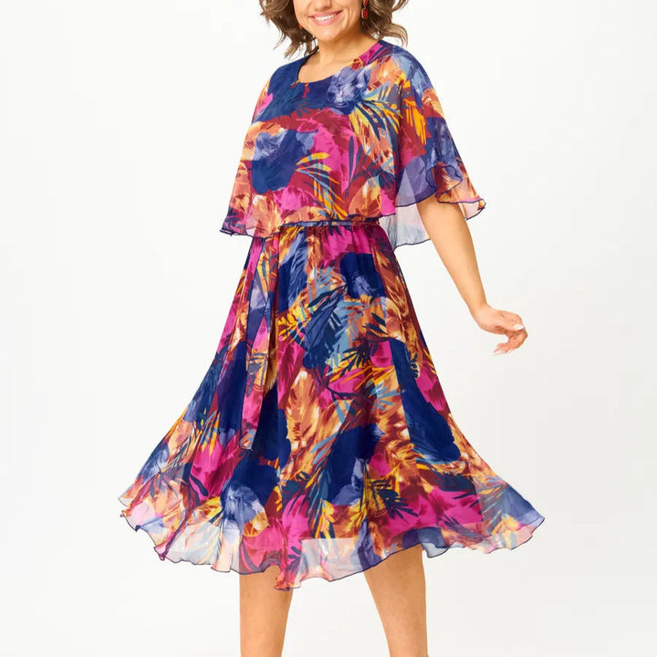 Sylvie | Robe en chiffon confortable grande taille