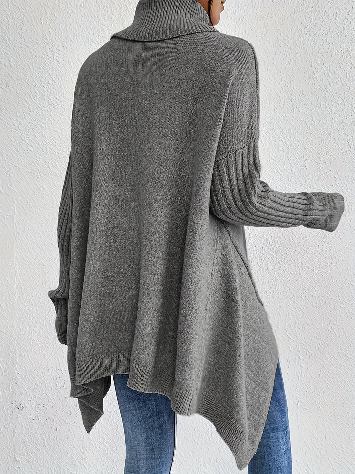 Léïna™ – Le Pull Col Montant Doux & Décontracté