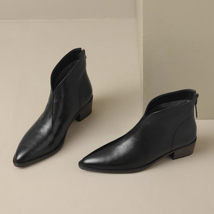 Camille™ – Les Bottines de Luxe à Talon Bas