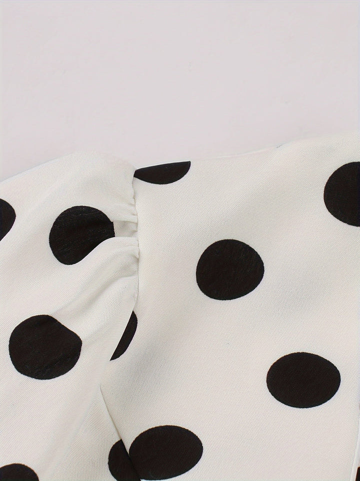 Marguerite™ | Robe pois élégante confortable intemporelle