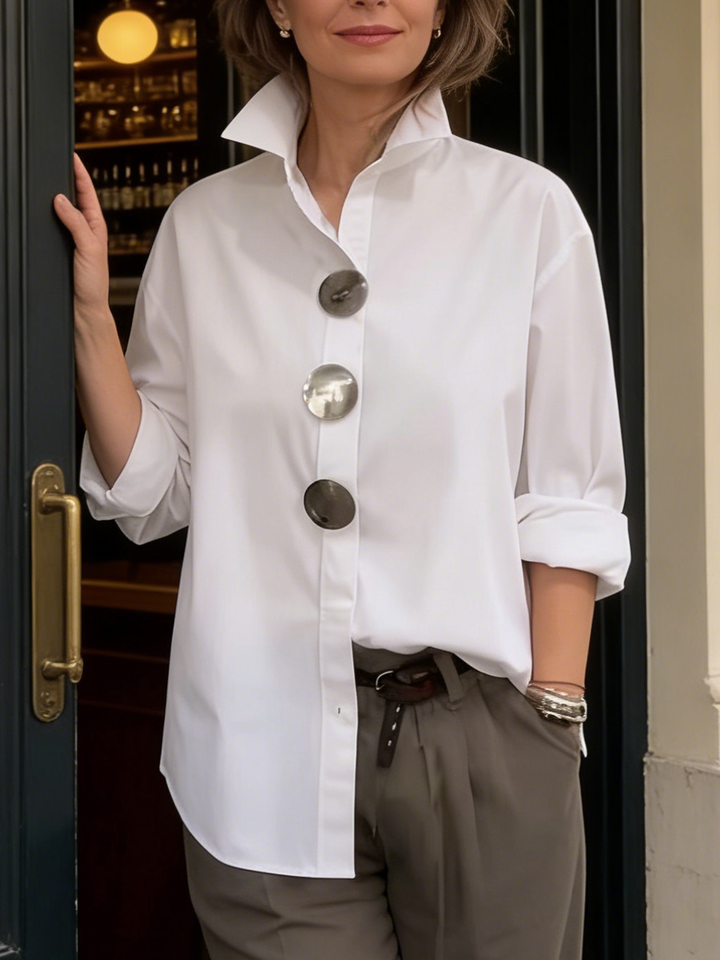 Ariana™ — Chemisier élégant en soie et coton