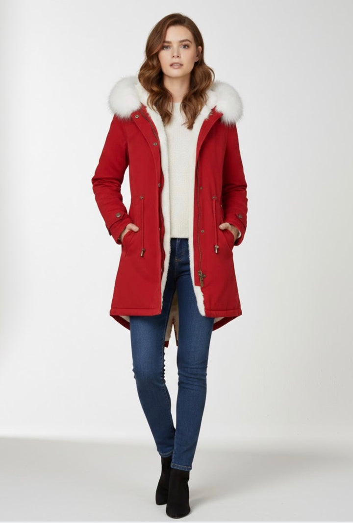 Giulia d’Hiver™ — Manteau chaud à capuche élégante