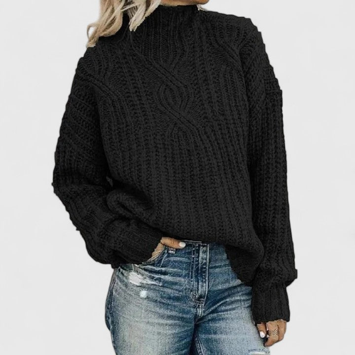 Clotilde™ — Pull texturé col montant confortable