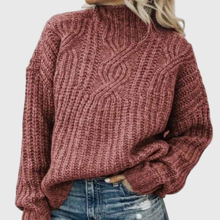Clotilde™ — Pull texturé col montant confortable