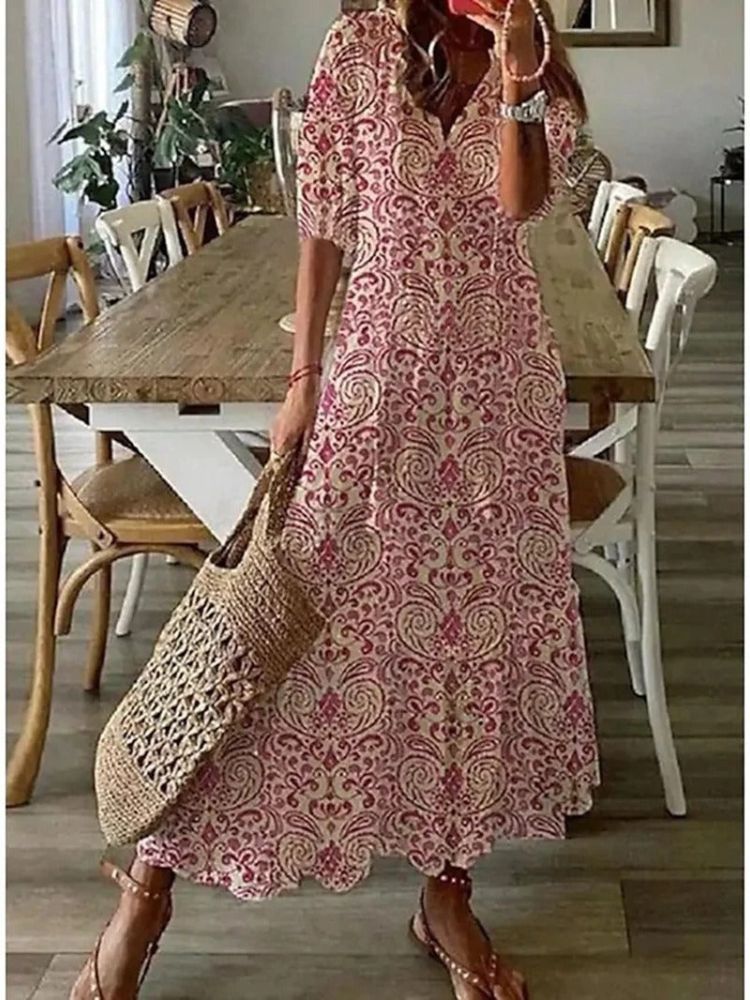 Élodie™ — Robe maxi florale veloutée élégante