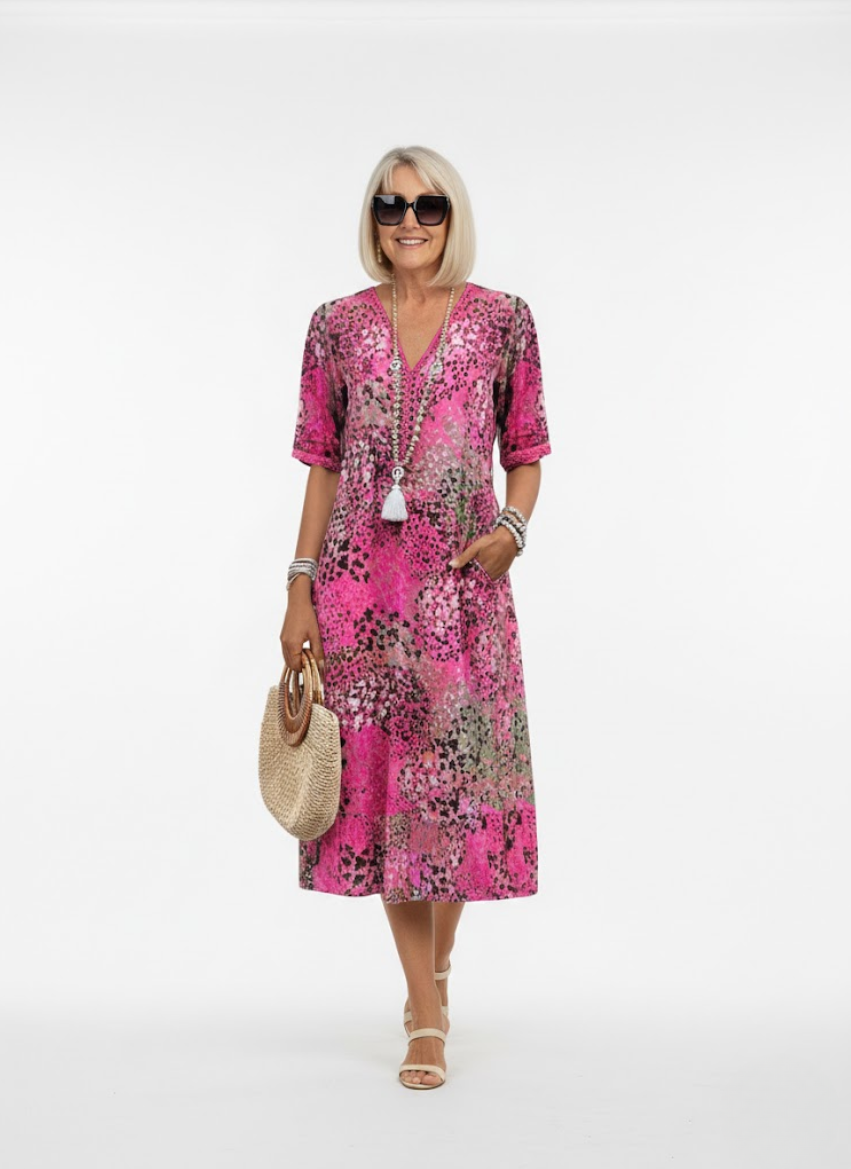 Florentine™ — Robe midi florale fluide élégante