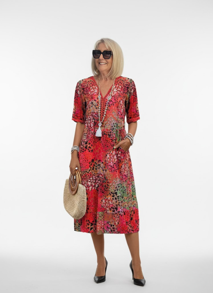 Florentine™ — Robe midi florale fluide élégante