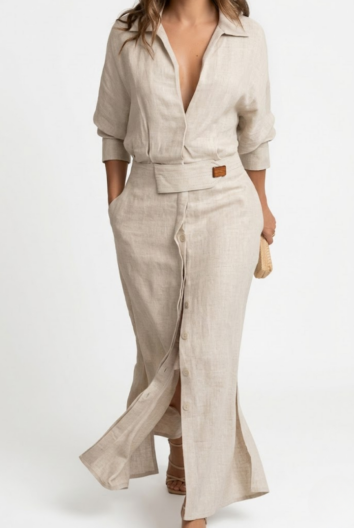 Aurélia™ — Robe longue fluide élégance naturelle