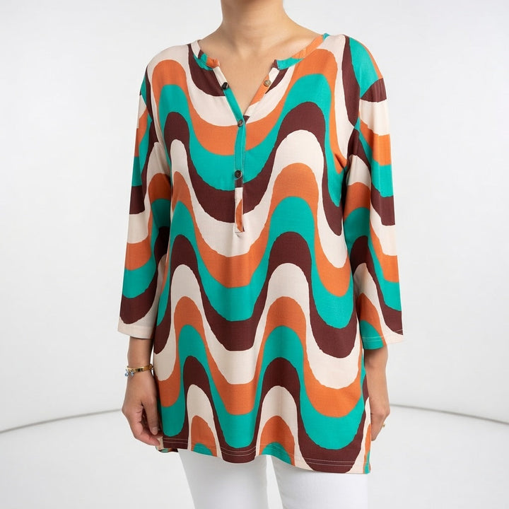 Émilienne™ — Tunique fluide imprimée confort estival