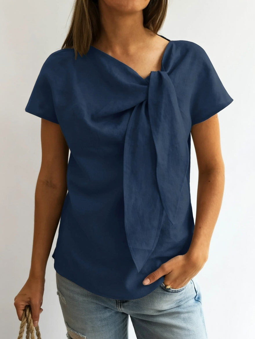 Elisa™ — Blouse élégante à nœud