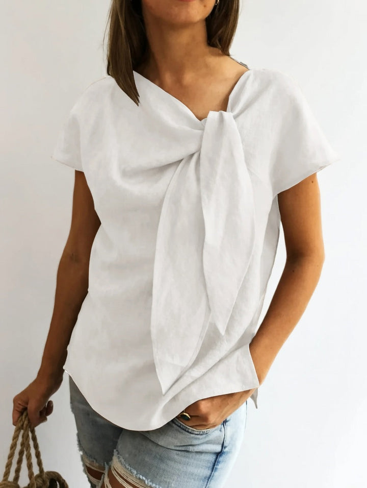 Elisa™ — Blouse élégante à nœud