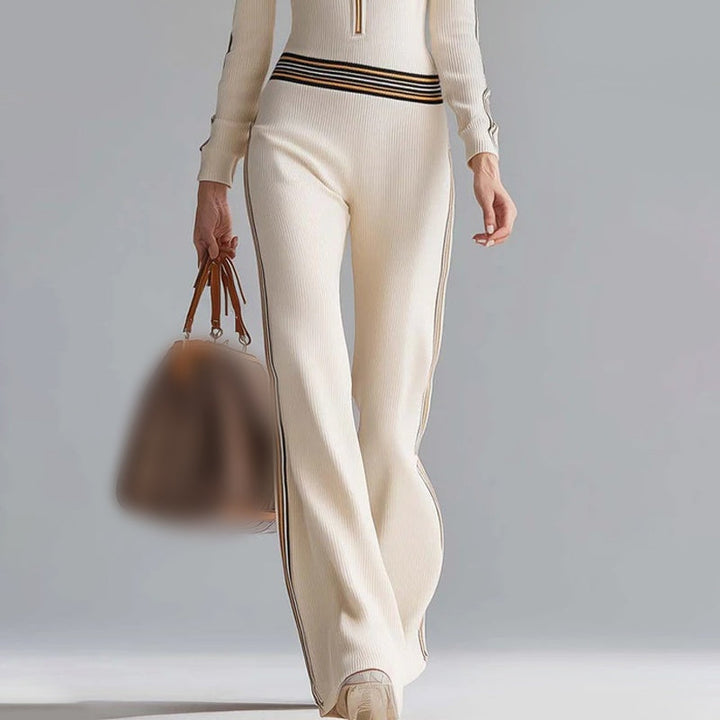 Camille™ — Combinaison tricotée chic sportive rétro