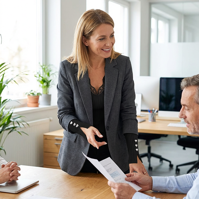 Clémence™ — Top côtelé col V élégant